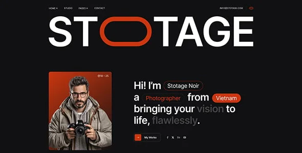 Stotage - Photography & Video Production WordPress Theme — interior page design