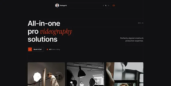 Stotage - Photography & Video Production WordPress Theme — content section layout