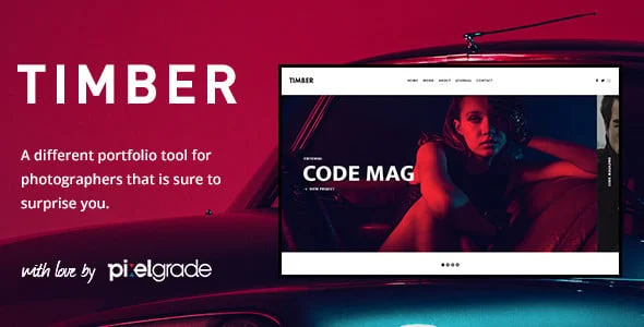 TIMBER – An Unusual Photography WordPress Theme — homepage layout