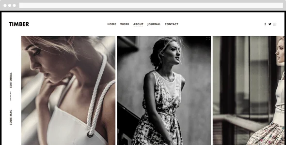 TIMBER – An Unusual Photography WordPress Theme — case study or portfolio page