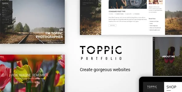TopPic - Portfolio Photography Theme — homepage layout