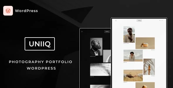 Uniiq Photography Portfolio WordPress Theme — homepage layout