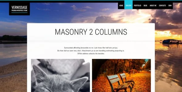 Vernissage - Photography WordPress Theme — case study or portfolio page