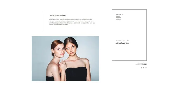 Viceversa - Minimal Photography and Portfolio WordPress Theme — case study or portfolio page