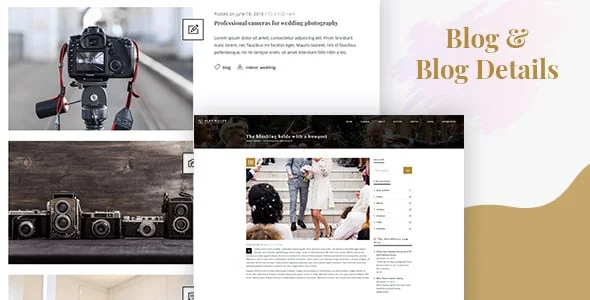 Wedding Photographer WordPress Theme - Vivagh — interior page design