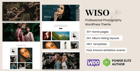 Wiso Photography | WordPress Theme — homepage layout