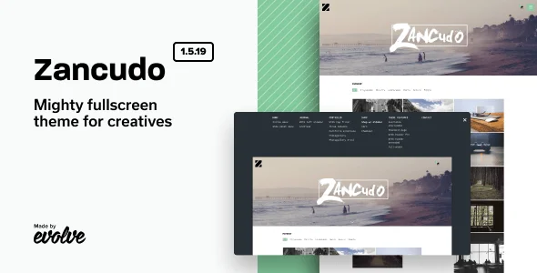 Zancudo - Mighty fullscreen theme for creatives — homepage layout