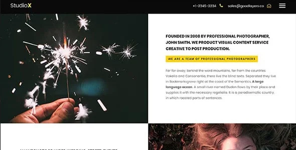 Ztudio X - Photography WordPress — case study or portfolio page
