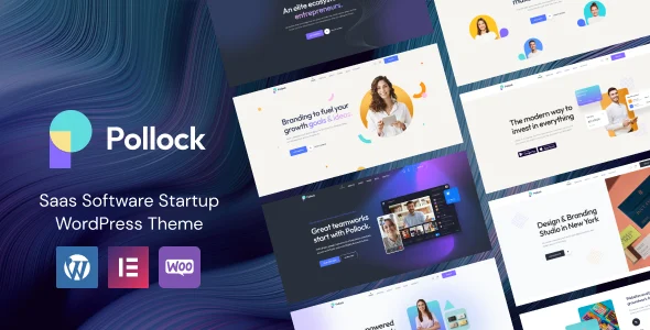 Pollock - Saas Software Startup WordPress Theme WordPress theme homepage layout for a agency creative website