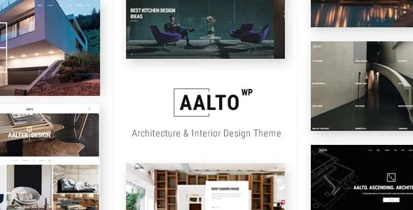 Aalto - Architecture and Interior Design WordPress Theme — homepage layout