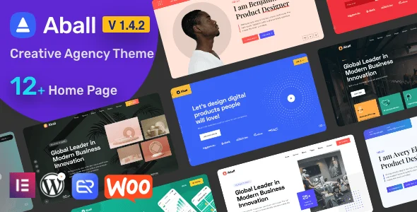 Aball - Creative Agency WordPress Theme — homepage layout