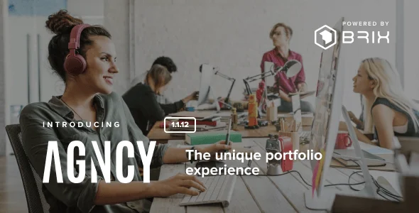 Agncy - Creative & Modern Portfolio WordPress Theme — homepage layout