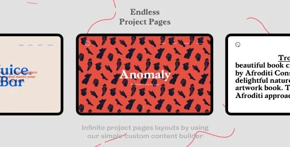 Airtifact - Portfolio Creative WordPress Theme — content section layout