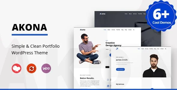 Akona - Multipurpose Portfolio WordPress Theme — homepage layout