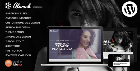 Alamak - Responsive One Page Portfolio Theme — homepage layout