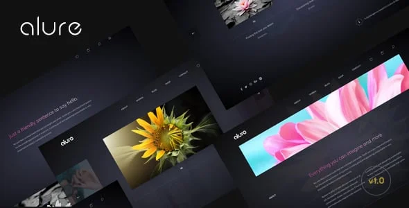 Alure - Creative Multipurpose Portfolio WordPress Theme — homepage layout