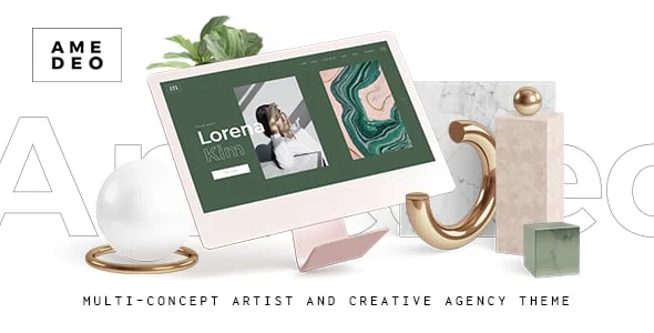 Amedeo - Multi-concept Artist and Creative Agency WordPress Theme — homepage layout
