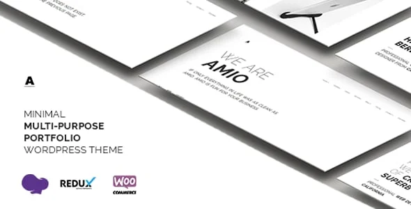 Amio – Minimal Multi-Purpose Portfolio WordPress Theme — homepage layout