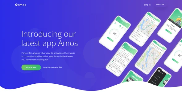 Amos - Creative WordPress — case study or portfolio page