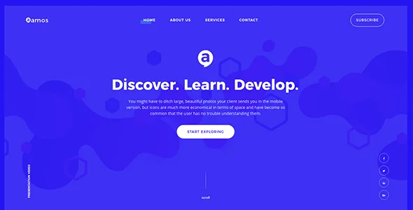 Amos - Creative WordPress — interior page design