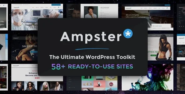Ampster | Creative WordPress Theme for Business Websites — homepage layout