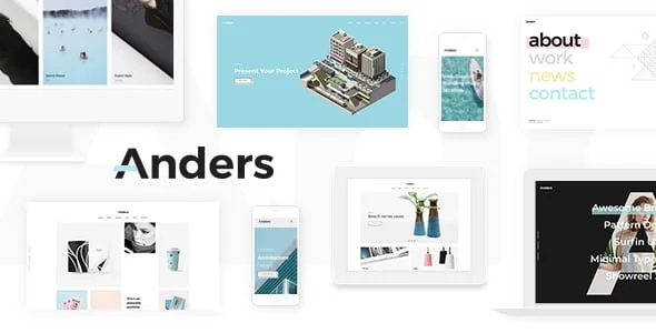 Anders - Design Portfolio WordPress Theme — homepage layout