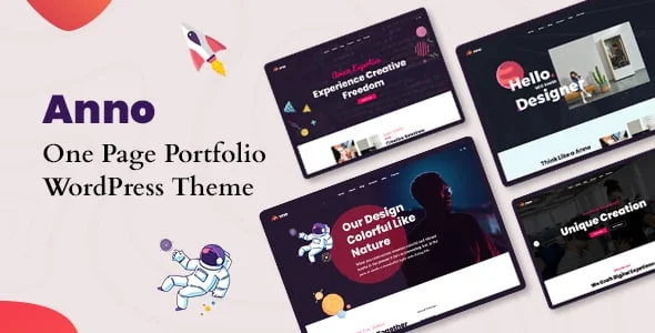 Anno - One Page Portfolio WordPress Theme — homepage layout