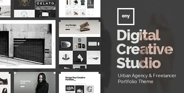 Any - Freelancer Portfolio WordPress Theme — homepage layout