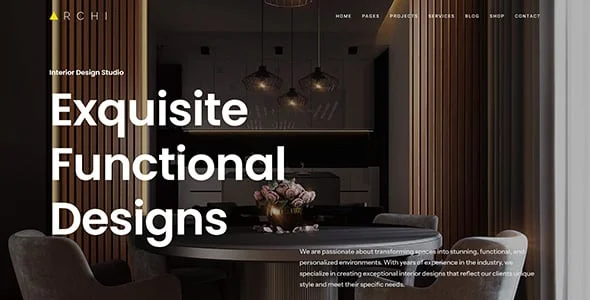 Archi - Interior Design & Multipurpose Elementor WordPress Theme — content section layout