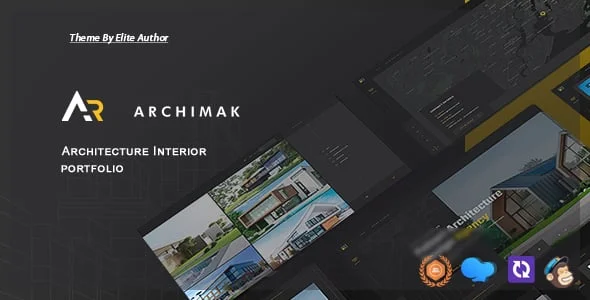 Archimak - Architecture Interior Portfolio WordPress Theme — homepage layout