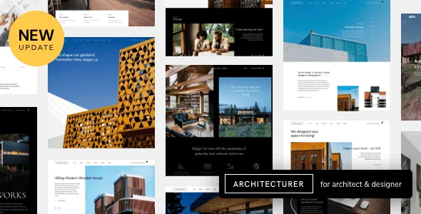 Architecturer WordPress for Interior Designer — homepage layout