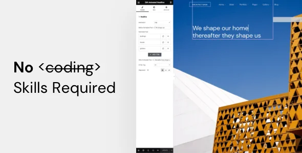 Architecturer WordPress for Interior Designer — case study or portfolio page