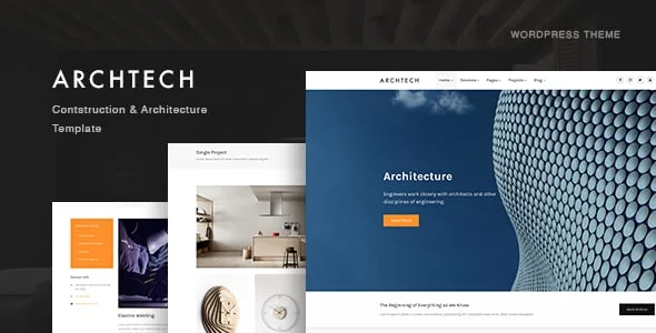 Archtech - A Responsive Architecture WordPress Theme — homepage layout