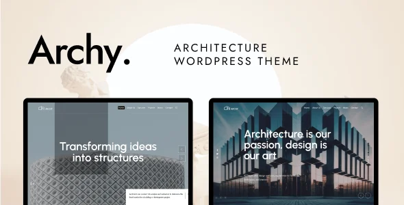 Archy | Architecture WordPress Theme — homepage layout