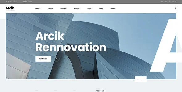 Arcik - Architecture WordPress Theme — service and pricing page