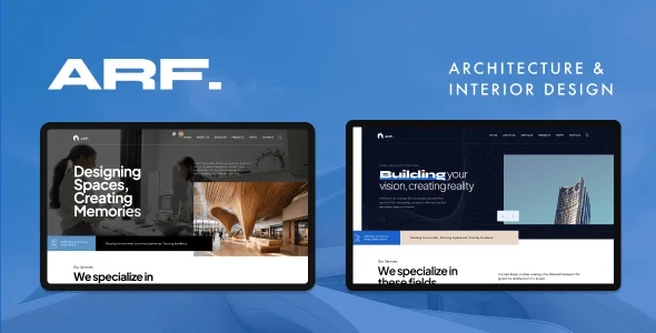 Arf | Architecture & Interior Design WordPress Theme — homepage layout