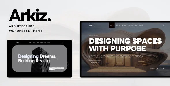 Arkiz | Architecture WordPress Theme — homepage layout