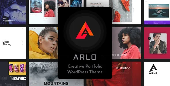 Arlo | Portfolio WordPress Theme — homepage layout