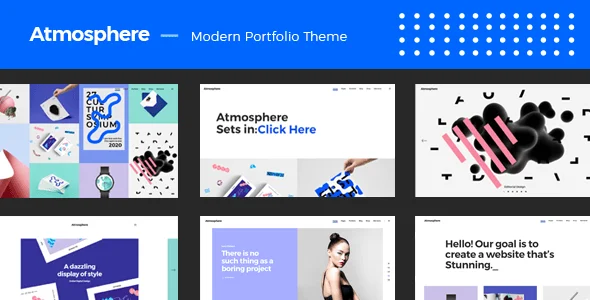 Atmosphere - Bold Portfolio WordPress Theme — homepage layout