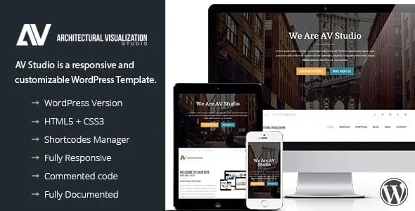 AV Studio - One Page WordPress Theme — homepage layout