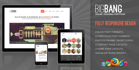 Bigbang - Responsive WordPress Theme — homepage layout