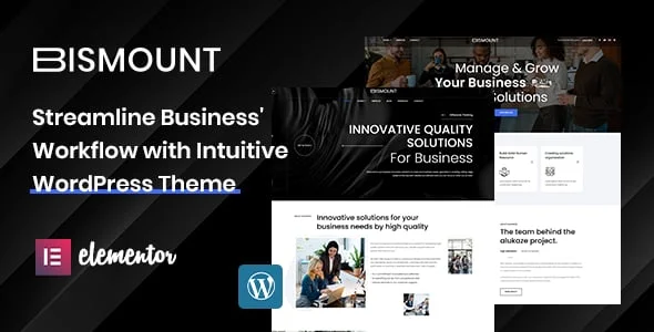 Bismount - Business Portfolio & Consulting WordPress Theme — homepage layout