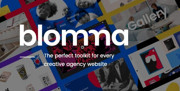 Blomma - Creative Agency Portfolio WordPress Theme — homepage layout