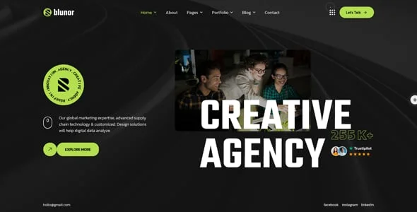 Blunor – Creative Agency WordPress Theme — service and pricing page