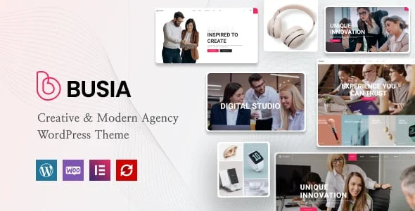 Busia - Creative Agency Theme — homepage layout