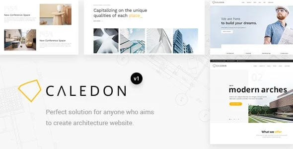 Caledon - Modern WordPress Theme For Architecture & Interior Companies — homepage layout