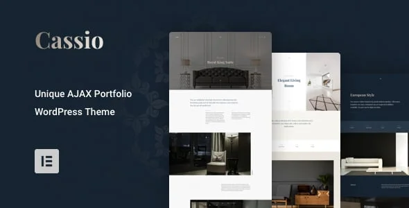 Cassio – AJAX Portfolio WordPress Theme — homepage layout