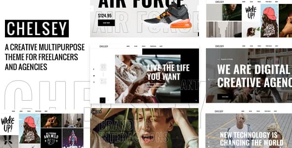 Chelsey - Portfolio Theme for Freelancers and Agencies — homepage layout