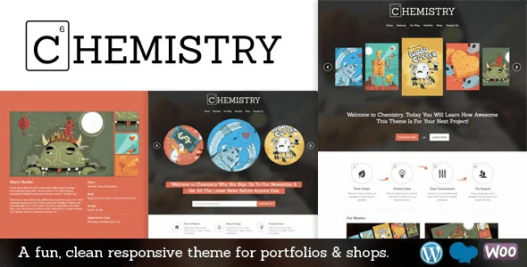 Chemistry - Responsive Portfolio & Shop WP Theme — homepage layout