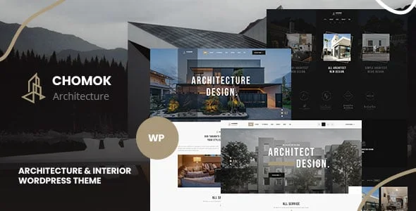 Chomok - Modern Architecture & Interior WordPress Theme — homepage layout